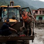 Terrifying video captures people fleeing incoming mudslide at Nepal-China border