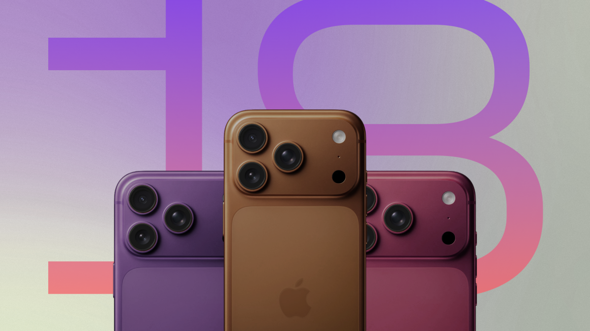 two hands holding a There mockups of the rumored iPhone 18 Prochocolate brown-colored iPhone 17 Pro