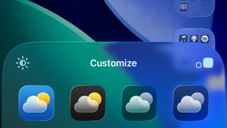 The Tinted option for apps and widgets.