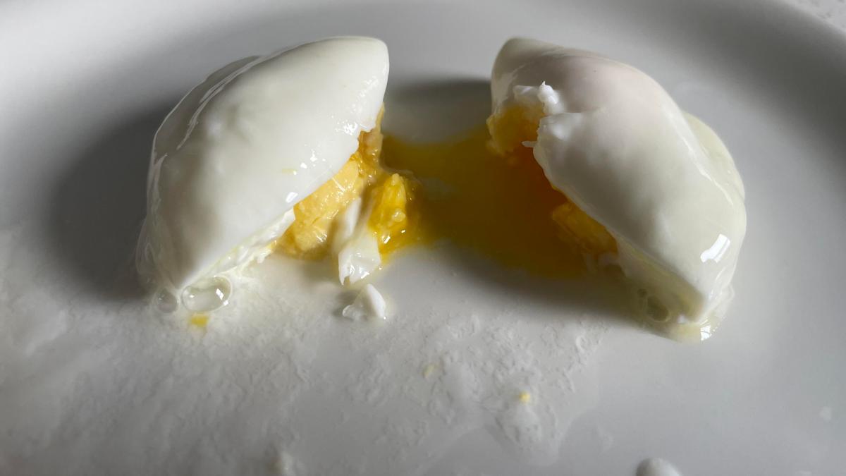 poached egg on plate