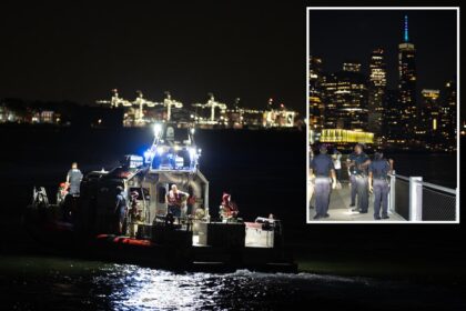 Boat overturns off Liberty Island coast; woman and child in critical condition