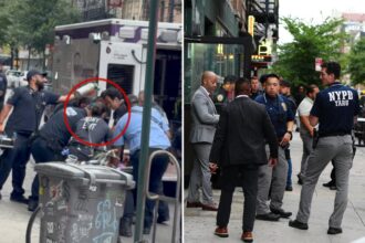Knife-wielding NYC maniac shot, critically injured after charging at cops