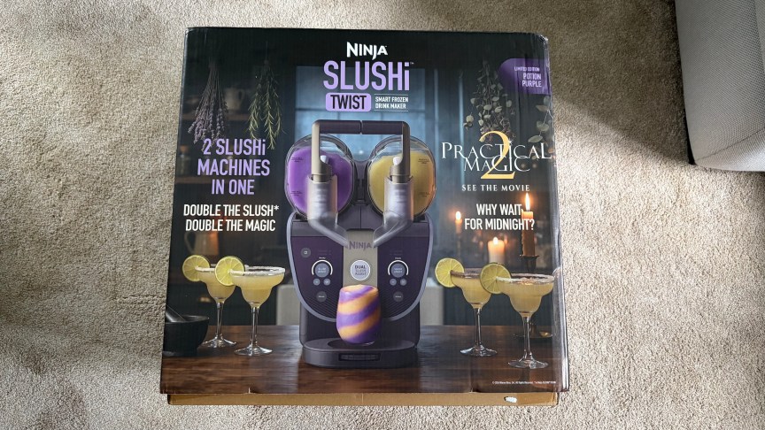 a Ninja Slushi Twist box on the floor