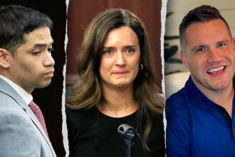 Microsoft exec’s grieving widow faces man accused of plotting his murder as she reveals eerie final call