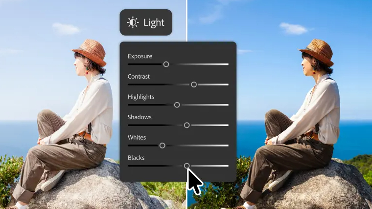 Photoshop Light Adjustment Layer feature