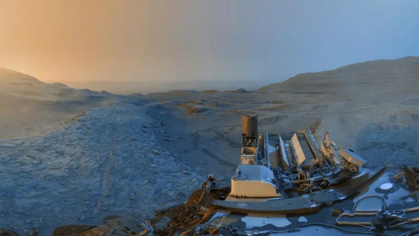 A picture captured by NASA's Mars Curiosity Rover.