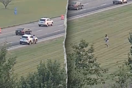 Ohio man fleeing police on foot leaps onto moving car, tries to take control before falling off: Police
