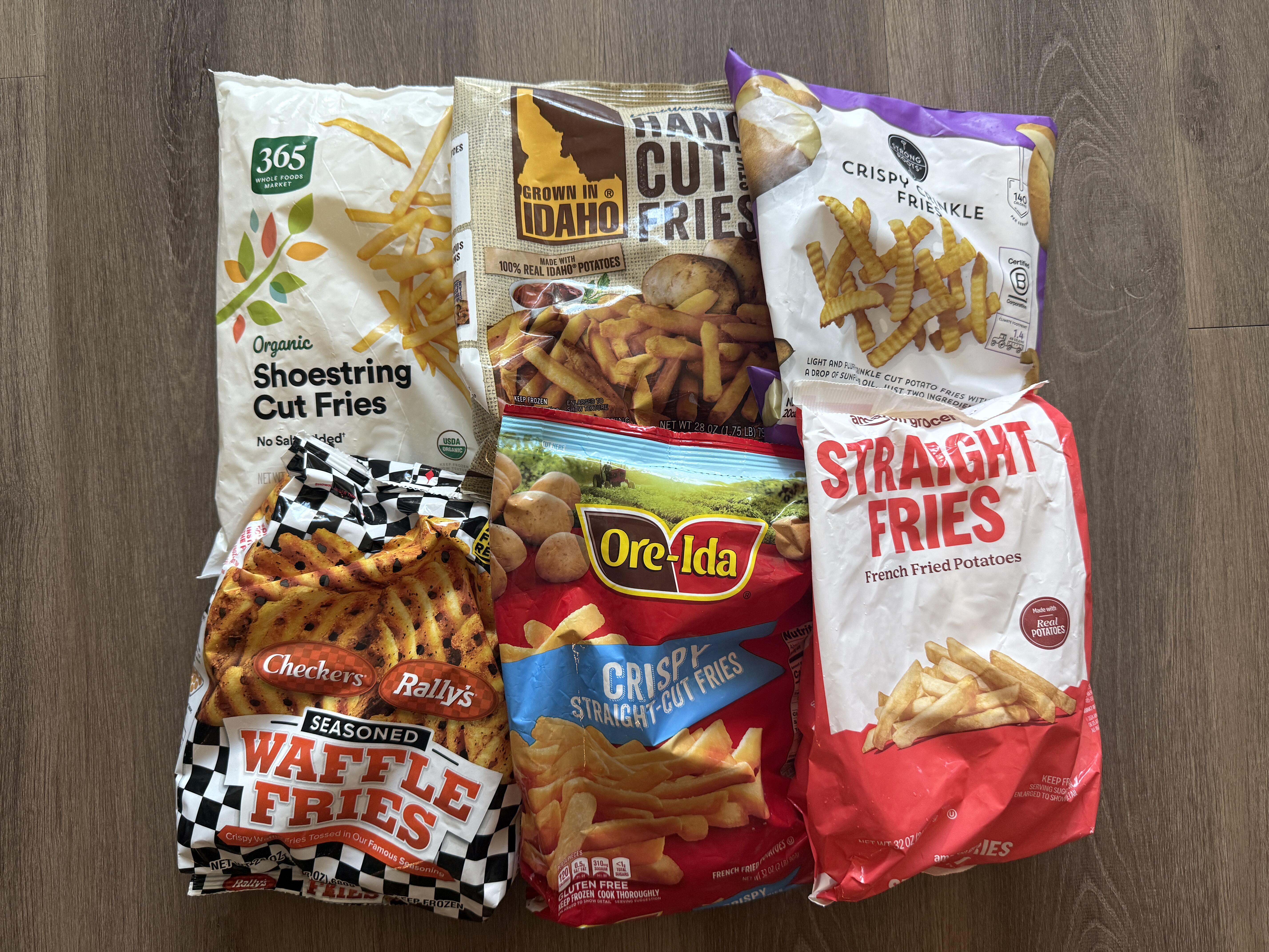 six bags of frozen fries