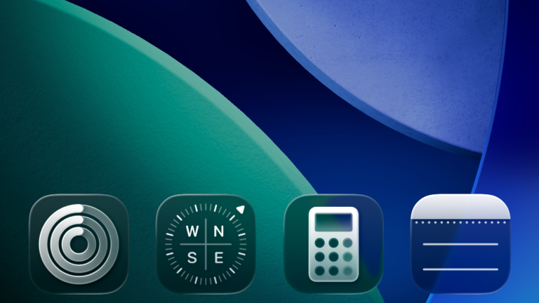An iPhone home screen with apps moved around.