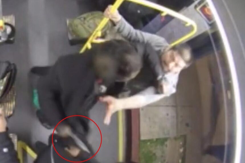 Chilling new video shows racist stabber’s savage LA Metro attack before life sentence