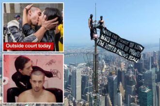 Empire State Building daredevils put on steamy show outside court after possible plea deal revealed