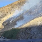 Fast-moving wildfire tears through El Tejon Pass forcing evacuation warnings
