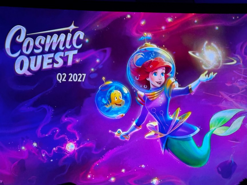 Art for Cosmic Quest, a Lorcana game expansion announced at D23.