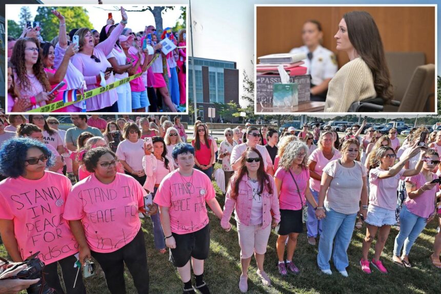 Lindsay Clancy’s pink ladies rally outside killer mom’s triple murder trial — insist ‘God is working through us’