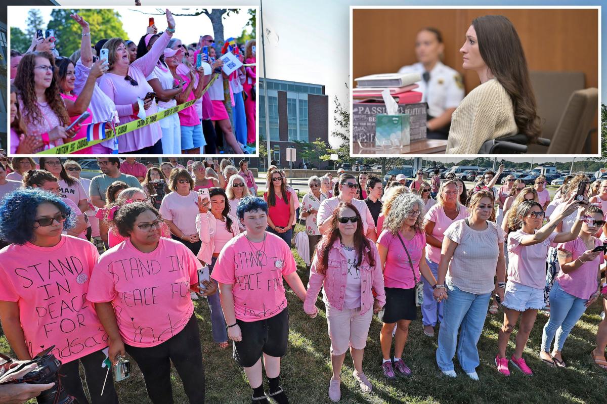 Lindsay Clancy’s pink ladies rally outside killer mom’s triple murder trial — insist ‘God is working through us’