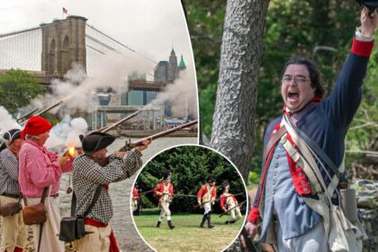 Exclusive | The Battle of Brooklyn is back! Rev War re-enactors swarm NYC streets for 250th anniversary: ‘My musket is the joy of my life’
