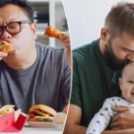 Baby has fat thighs and jelly belly? Dad’s diet may be to blame