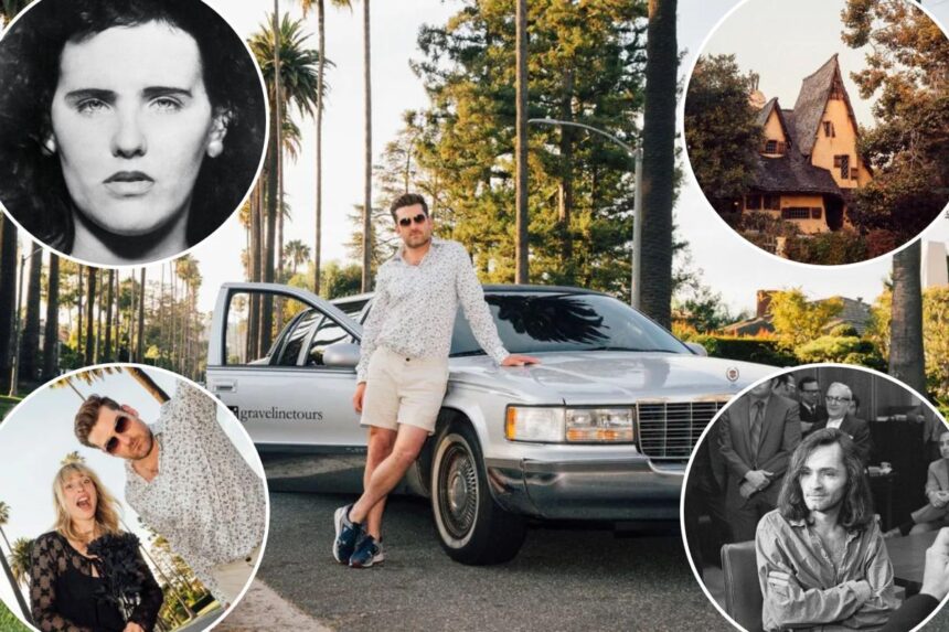 LA tour ‘puts death on the map’ with visits to macabre murder locations in funeral limos