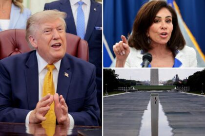 Trump says Jeanine Pirro ‘choked’ by tossing out Reflecting Pool ‘vandalism’ case against Olympian: ‘Folded like an umbrella’