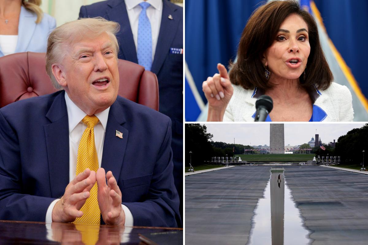 Trump says Jeanine Pirro ‘choked’ by tossing out Reflecting Pool ‘vandalism’ case against Olympian: ‘Folded like an umbrella’