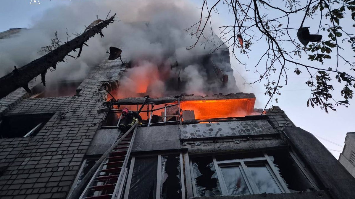 Damage is seen after Russian airstrikes killed at least 13 people across Ukraine