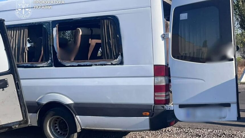 Five killed in Russian drone strike on bus in southern Ukraine