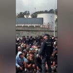 Video. Video shows migrants running towards temporary camp in Ceuta
