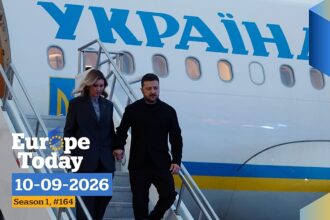 Drone nearly hits Zelensky’s plane as Riga debates Russia threat