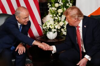 Trump hopes for ‘reunified’ Ireland, hits out at Europe on Iran war