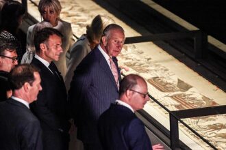 Macron, King Charles hail UK-France ties at Bayeux Tapestry exhibit
