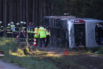 Two people have died in a bus crash which was heading to Oktoberfest