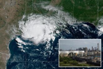 Tropical Storm Edouard makes landfall near Gulf Coast natural gas hub