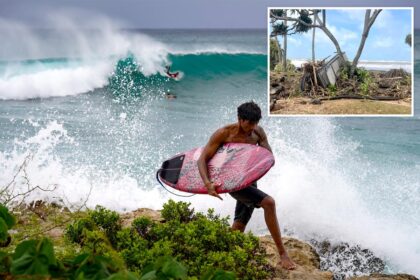 Tourists told to stay away from Hawaii’s stunning Kauai as Hurricane Lowell thrashes island