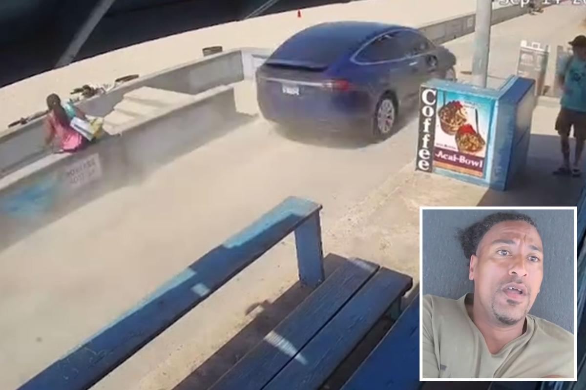 Tesla speeds down Pacific Beach boardwalk wiping out woman — before Meta glasses-wearing hero springs into action