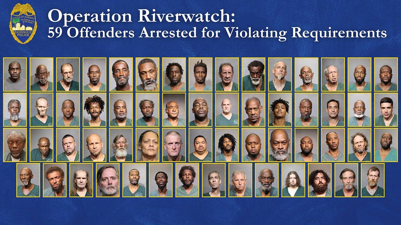 Florida sheriff’s office arrests 59 sex offenders in joint operation with US Marshals