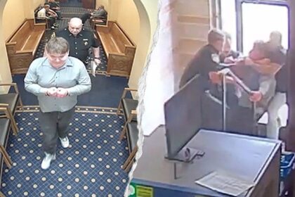 WATCH: Handcuffed inmate breaks free, punches deputy in wild courthouse escape attempt