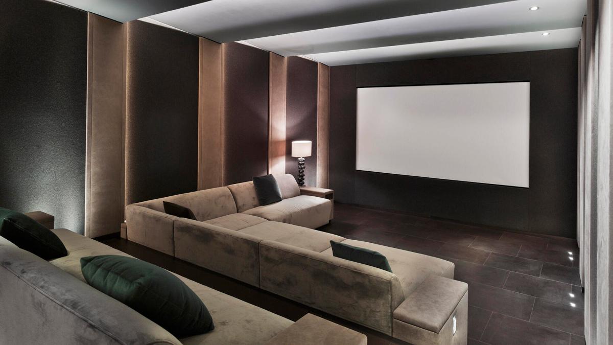 An elaborate home theater.
