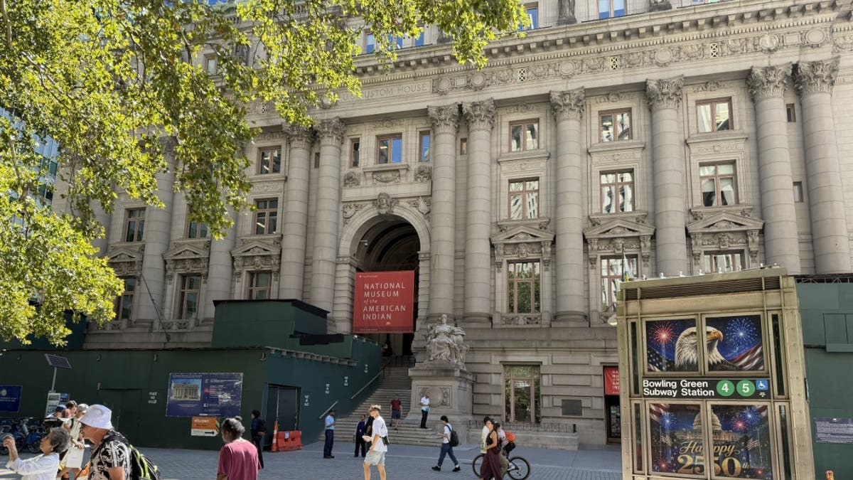 The front entrance of the National Museum of the American in New York City.