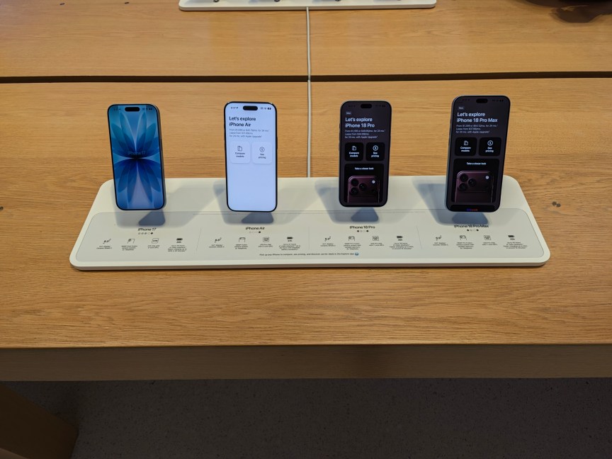 iPhone 17, iPhone Air, iPhone 18 Pro and iPhone 18 Pro Max.