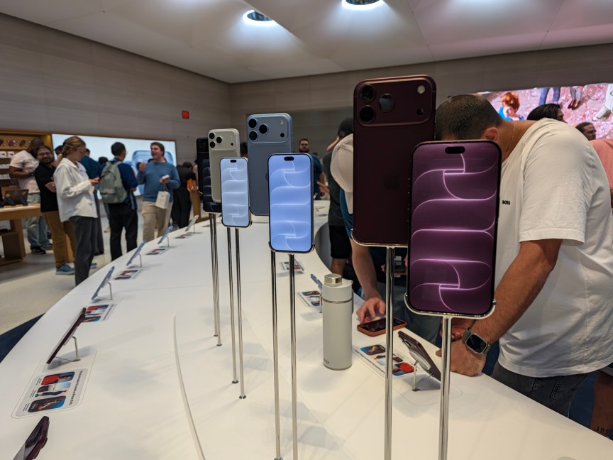 Apple iPhone 18 Pro and Pro Max on display at Apple Fifth Avenue.