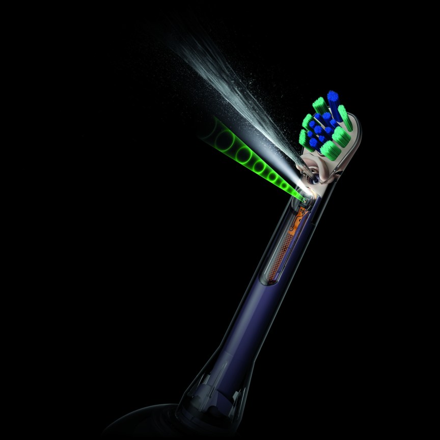 An image showing the Dyson CameraJet's camera and mouthrinse jet.