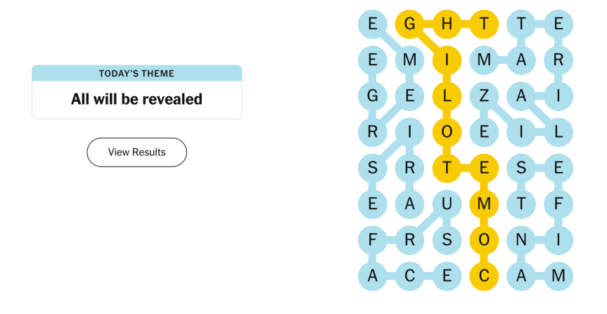The completed NYT Strands puzzle for Sept. 2, 2026.