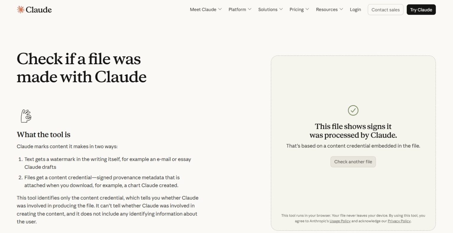 Anthropic’s Content Checker Tool Is Here, With One Big Catch