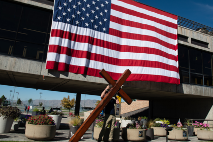 Charlie Kirk supporters return to site of assassination 1 year later: ‘We are still standing’
