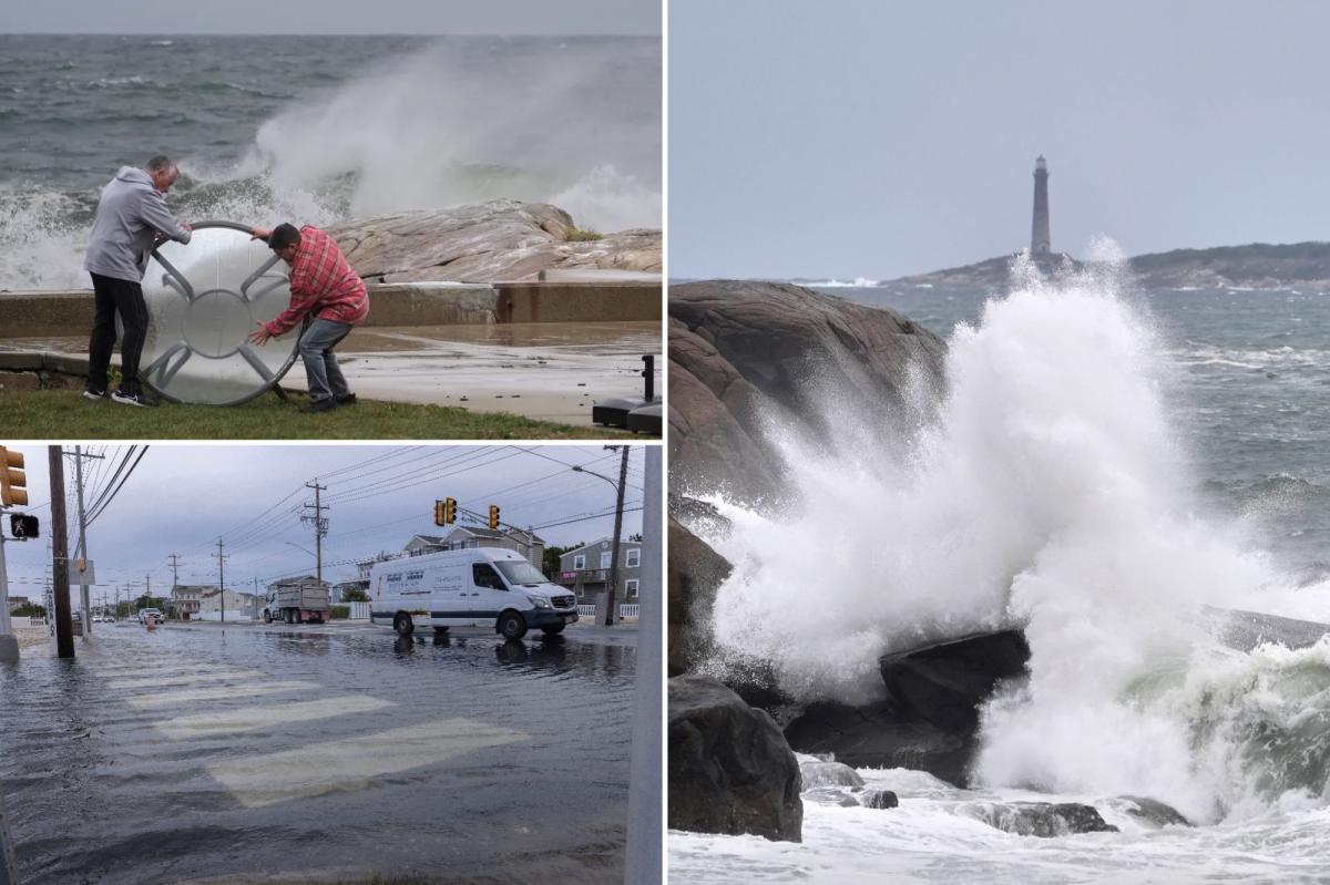 Thousands without power, roads flood in New Jersey as first major signs of nor’easter take shape