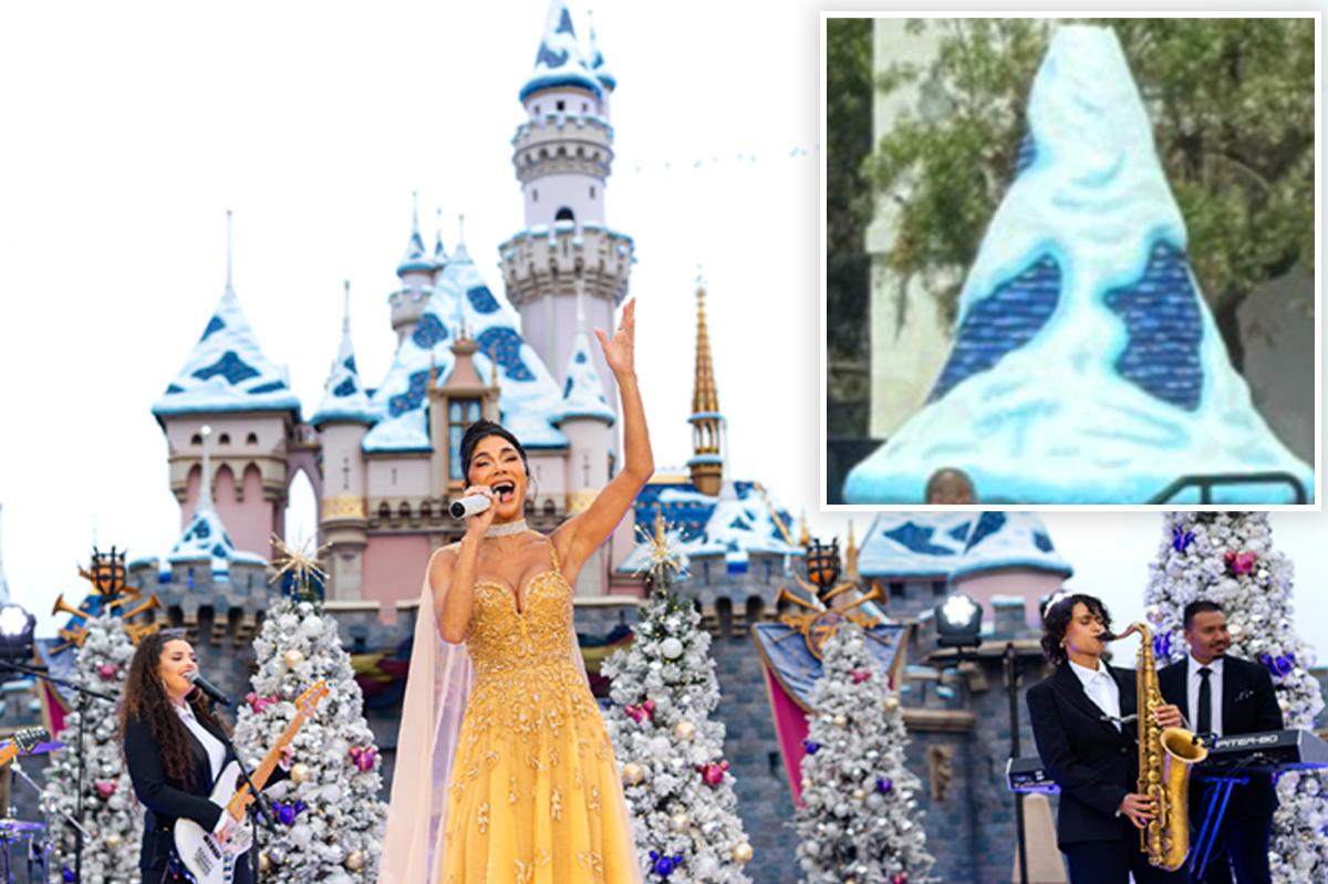 Disneyland fans lose it over snow-capped castle spotted on the move months before Christmas
