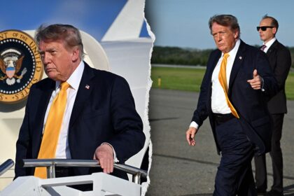 Trump appears to debut darker hair, sparking online buzz