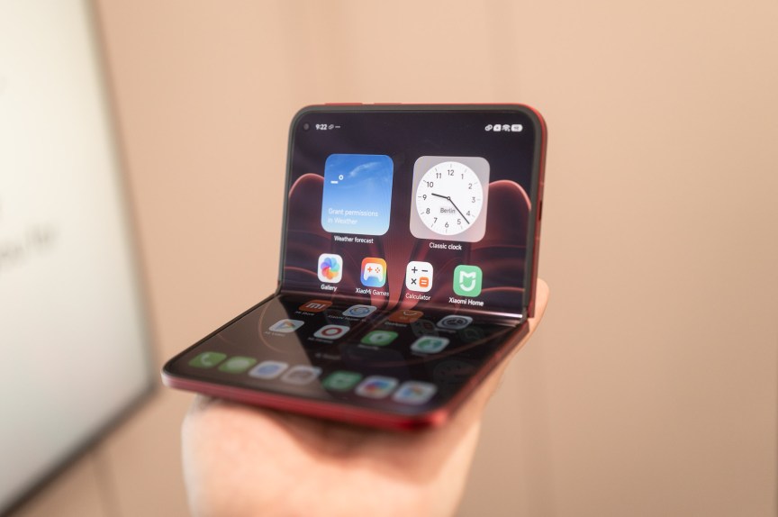 Image of a folding phone's display