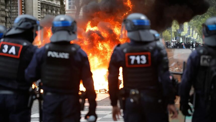 Hundreds held, dozens wounded as French school protests escalate